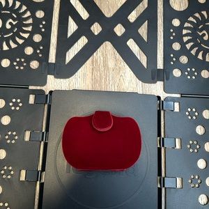 Dark red/maroon velvet purse